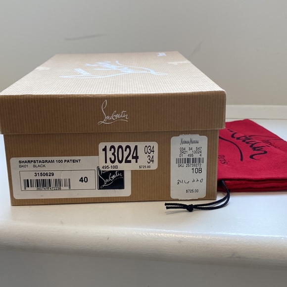 Christian Louboutin blk sharpstagram 100patent NWT - Picture 6 of 7